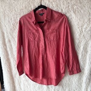 Lands' End Vibrant Red Shirt